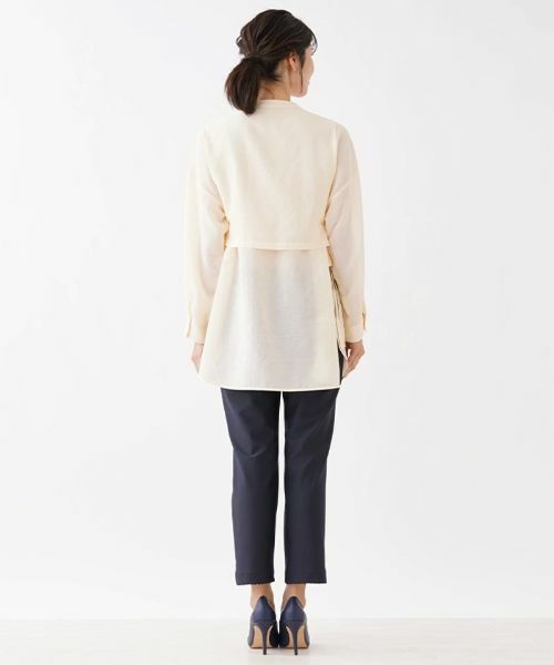 Leilian / レリアン シャツ・ブラウス | ピンタックバンドカラーブラウス | 詳細3