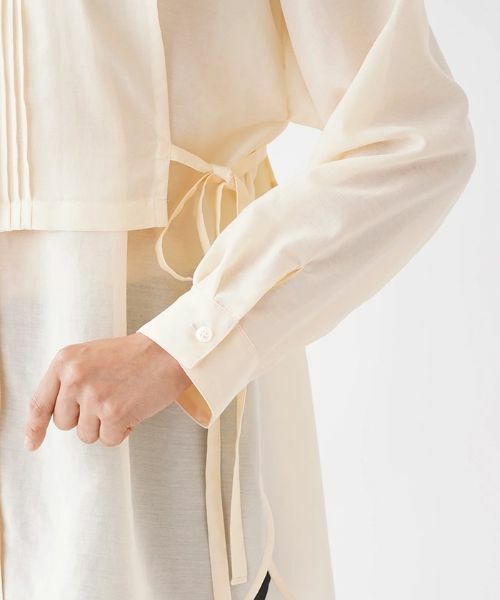 Leilian / レリアン シャツ・ブラウス | ピンタックバンドカラーブラウス | 詳細8