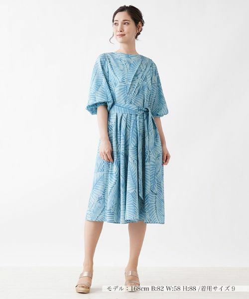 Leilian / レリアン ドレス | リーフ柄ワンピース | 詳細1