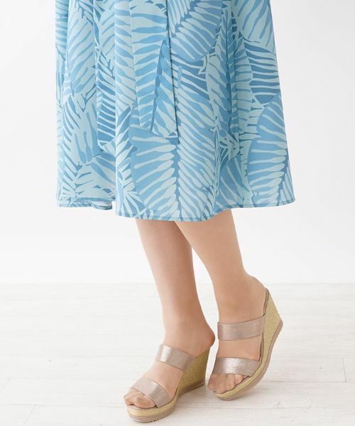 Leilian / レリアン ドレス | リーフ柄ワンピース | 詳細10