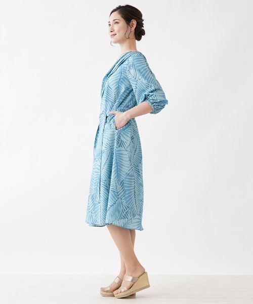 Leilian / レリアン ドレス | リーフ柄ワンピース | 詳細2