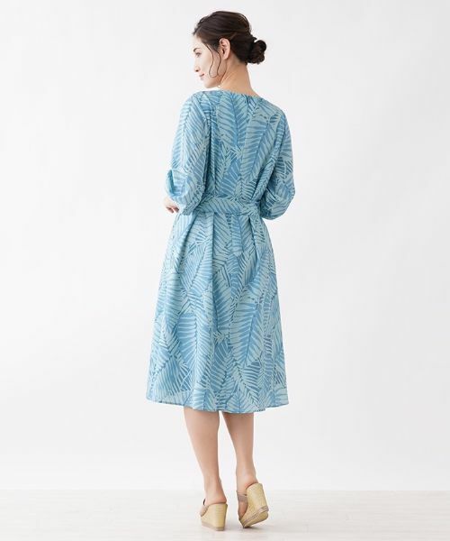 Leilian / レリアン ドレス | リーフ柄ワンピース | 詳細3