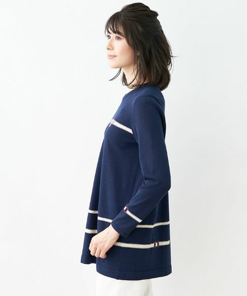 Leilian / レリアン ニット・セーター | ベルト柄ニット【Leilian the week】 | 詳細3