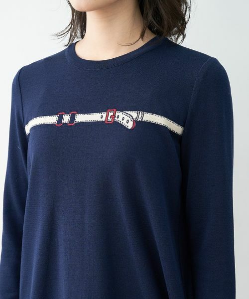 Leilian / レリアン ニット・セーター | ベルト柄ニット【Leilian the week】 | 詳細4