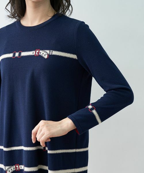 Leilian / レリアン ニット・セーター | ベルト柄ニット【Leilian the week】 | 詳細6