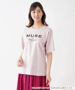 Leilian / レリアン Tシャツ | ボタニカル柄ロゴプリントTシャツ【MUSE BY ROCHAS Premiere】