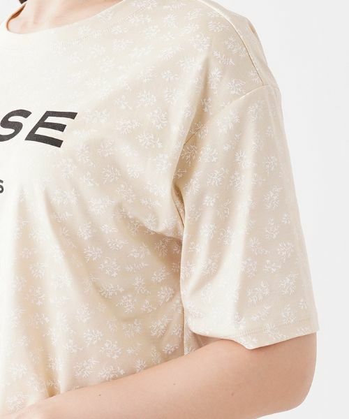 Leilian / レリアン Tシャツ | ボタニカル柄ロゴプリントTシャツ【MUSE BY ROCHAS Premiere】 | 詳細8