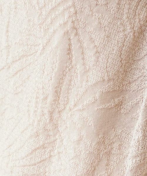 Leilian / レリアン カーディガン・ボレロ | レリーフ柄Vネック7分袖カーディガン | 詳細10