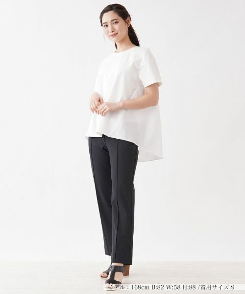 Leilian / レリアン カットソー | 前後切り替えクルーネックカットソー【my perfect wardrobe】 | 詳細1