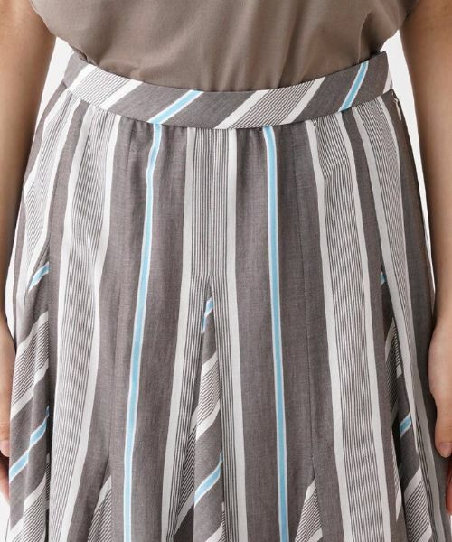 Leilian / レリアン ミニ・ひざ丈スカート | 切り替えストライプスカート | 詳細7