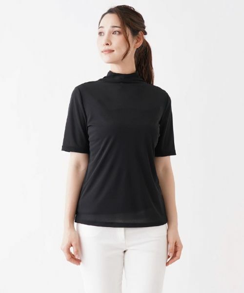 Leilian / レリアン カットソー | シアーハイネックカットソー | 詳細4