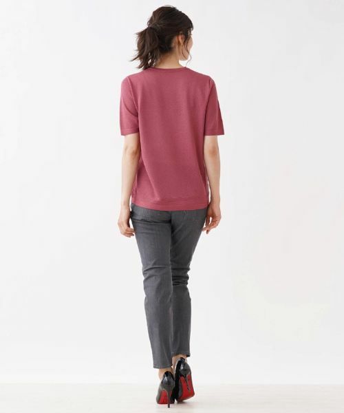 Leilian / レリアン ニット・セーター | 杢調クルーネックカットソー | 詳細3