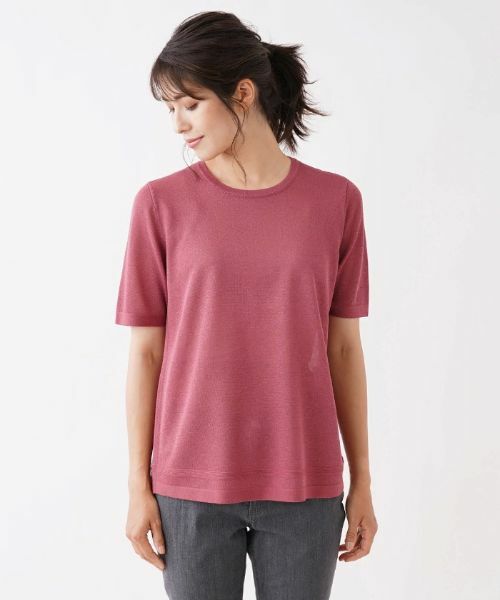 Leilian / レリアン ニット・セーター | 杢調クルーネックカットソー | 詳細4