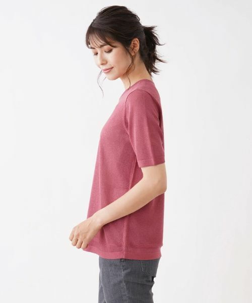 Leilian / レリアン ニット・セーター | 杢調クルーネックカットソー | 詳細5