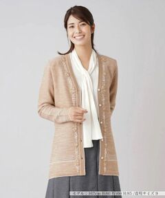 Leilian / レリアン カーディガン・ボレロ | 【ONOFF使える】フラワービジューカーディガン【CORSINI & PROTI】