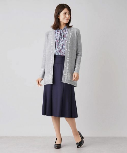 Leilian / レリアン カーディガン・ボレロ | 【ONOFF使える】フラワービジューカーディガン【CORSINI & PROTI】 | 詳細1