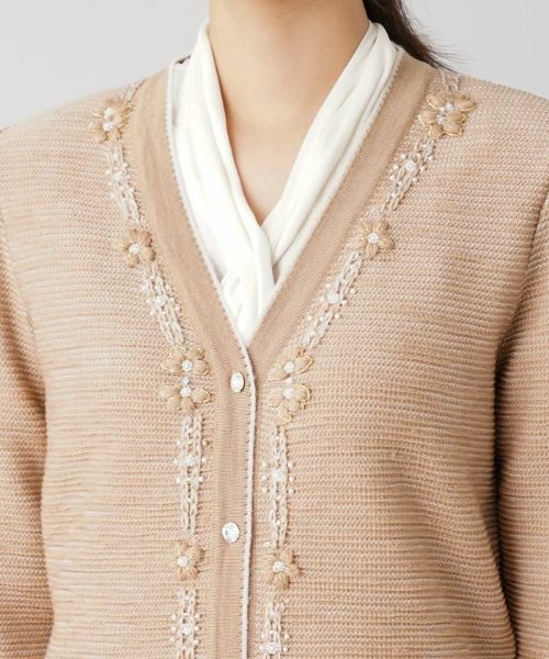 Leilian / レリアン カーディガン・ボレロ | 【ONOFF使える】フラワービジューカーディガン【CORSINI & PROTI】 | 詳細13