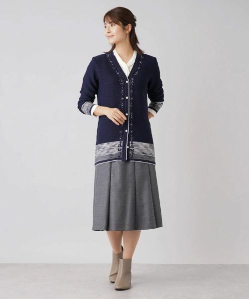 Leilian / レリアン カーディガン・ボレロ | 【ONOFF使える】フラワービジューカーディガン【CORSINI & PROTI】 | 詳細4