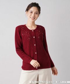 Leilian / レリアン カーディガン・ボレロ | 刺繍デザインニットカーディガン【CORSINI & PROTI】