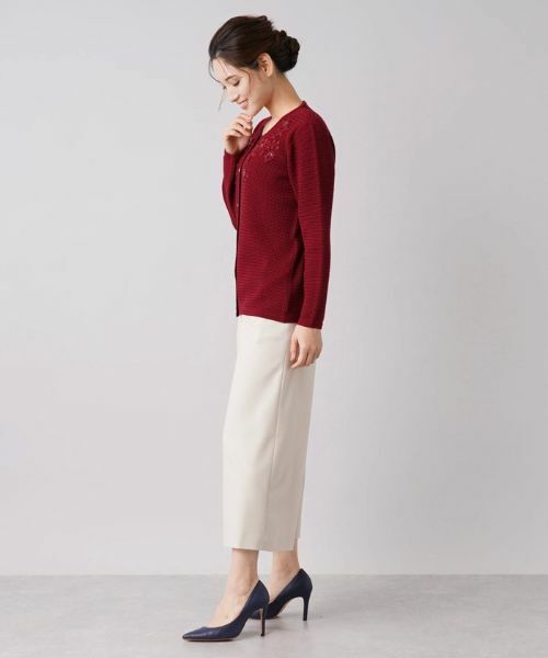 Leilian / レリアン カーディガン・ボレロ | 刺繍デザインニットカーディガン【CORSINI & PROTI】 | 詳細2