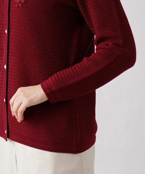 Leilian / レリアン カーディガン・ボレロ | 刺繍デザインニットカーディガン【CORSINI & PROTI】 | 詳細9