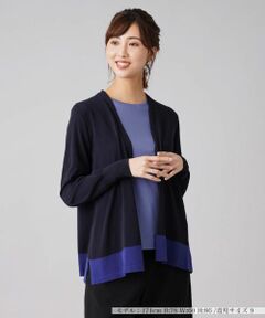 Leilian / レリアン カーディガン・ボレロ | 配色ヘムトッパーカーディガン