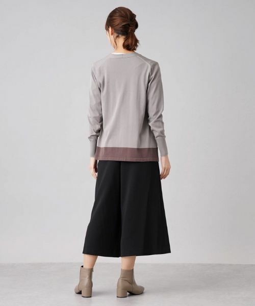 Leilian / レリアン カーディガン・ボレロ | 配色ヘムトッパーカーディガン | 詳細10