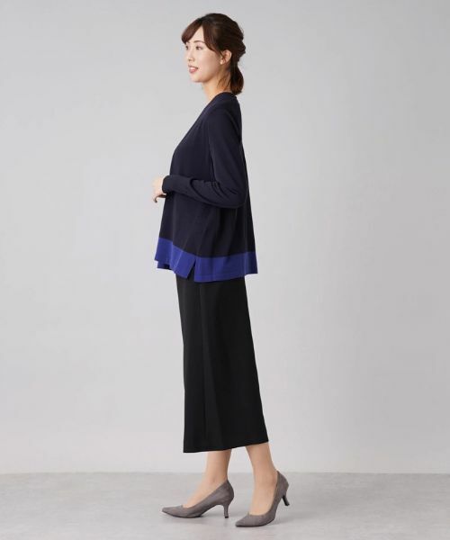 Leilian / レリアン カーディガン・ボレロ | 配色ヘムトッパーカーディガン | 詳細2