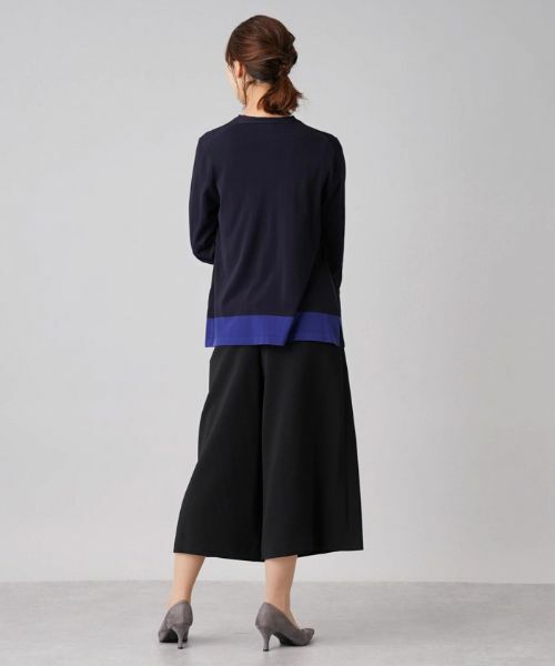 Leilian / レリアン カーディガン・ボレロ | 配色ヘムトッパーカーディガン | 詳細3