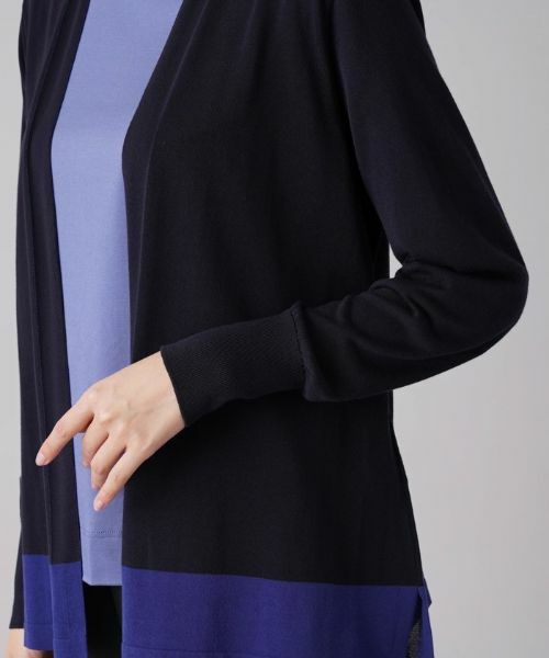 Leilian / レリアン カーディガン・ボレロ | 配色ヘムトッパーカーディガン | 詳細6