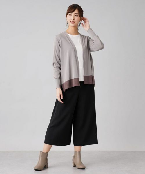 Leilian / レリアン カーディガン・ボレロ | 配色ヘムトッパーカーディガン | 詳細8