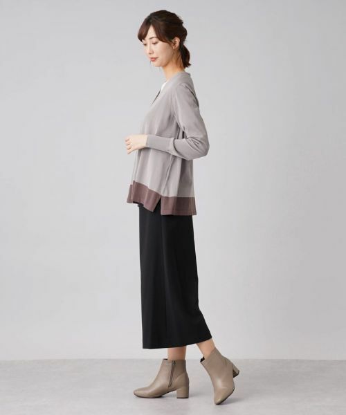 Leilian / レリアン カーディガン・ボレロ | 配色ヘムトッパーカーディガン | 詳細9