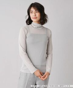 Leilian / レリアン カットソー | シアーハイネックトップス