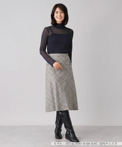 Leilian / レリアン カットソー | シアーハイネックトップス | 詳細1