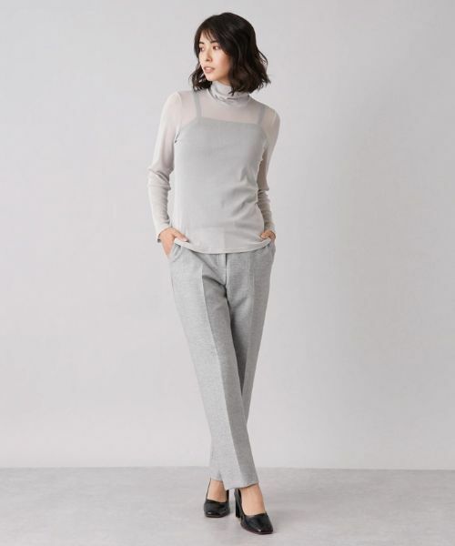 Leilian / レリアン カットソー | シアーハイネックトップス | 詳細11