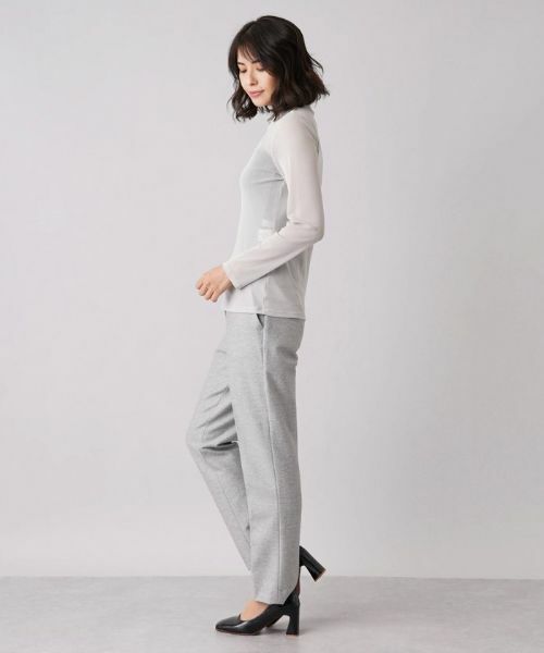 Leilian / レリアン カットソー | シアーハイネックトップス | 詳細12