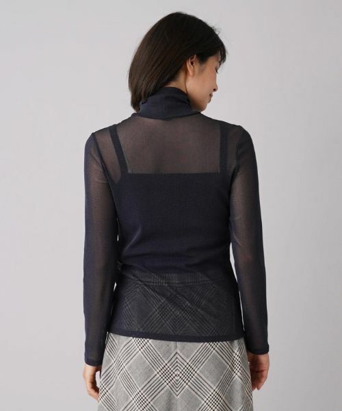 Leilian / レリアン カットソー | シアーハイネックトップス | 詳細6