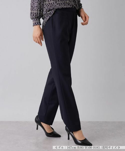 Leilian / レリアン その他パンツ | コンフォートストレッチパンツ(ネイビー)