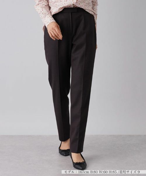 Leilian/レリアン コンフォートストレッチパンツ ダークブラウン系 7(S) Leilian/レリアン コンフォートストレッチパンツ ダークブラウン系 7(S)