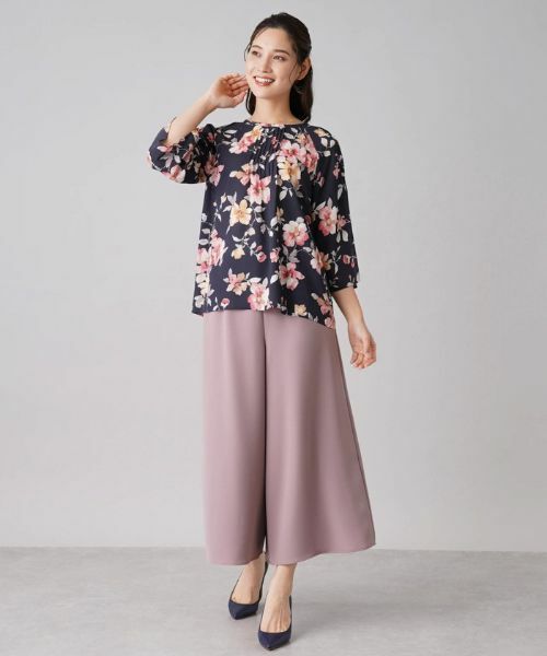 Leilian / レリアン シャツ・ブラウス | フラワープリントブラウス【ROCHAS Premiere】 | 詳細1