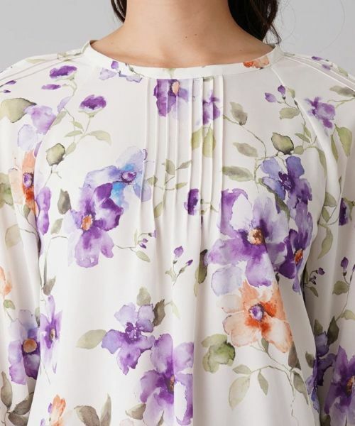 Leilian / レリアン シャツ・ブラウス | フラワープリントブラウス【ROCHAS Premiere】 | 詳細10