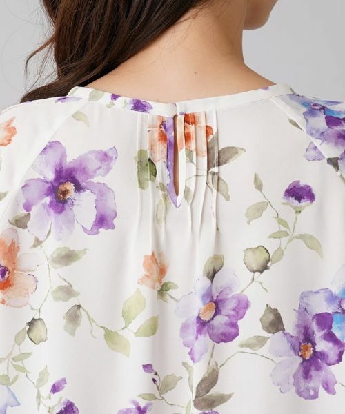 Leilian / レリアン シャツ・ブラウス | フラワープリントブラウス【ROCHAS Premiere】 | 詳細11