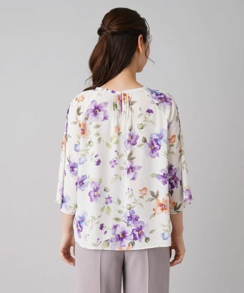 Leilian / レリアン シャツ・ブラウス | フラワープリントブラウス【ROCHAS Premiere】 | 詳細9