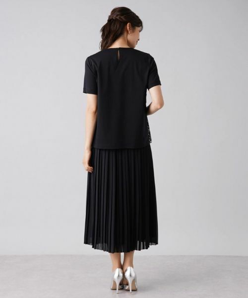 Leilian / レリアン カットソー | 幾何学調レース切替クルーネックカットソー【ROCHAS Premiere】 | 詳細3