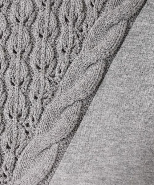 Leilian / レリアン ニット・セーター | 柄編みニット切替プルオーバー | 詳細11