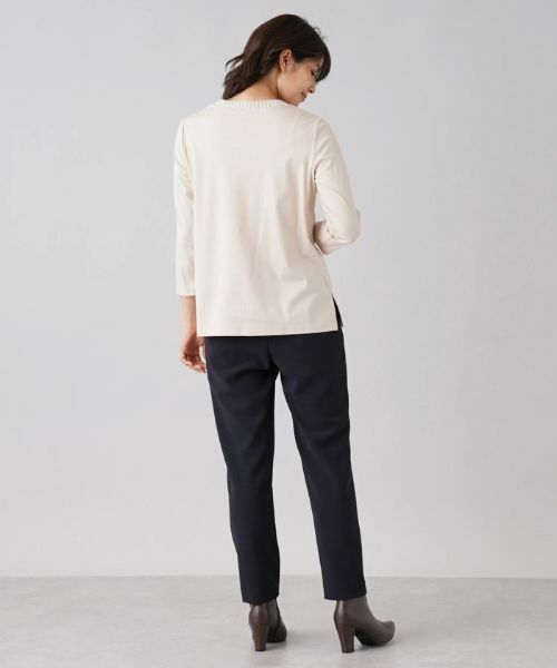 Leilian / レリアン ニット・セーター | 柄編みニット切替プルオーバー | 詳細14