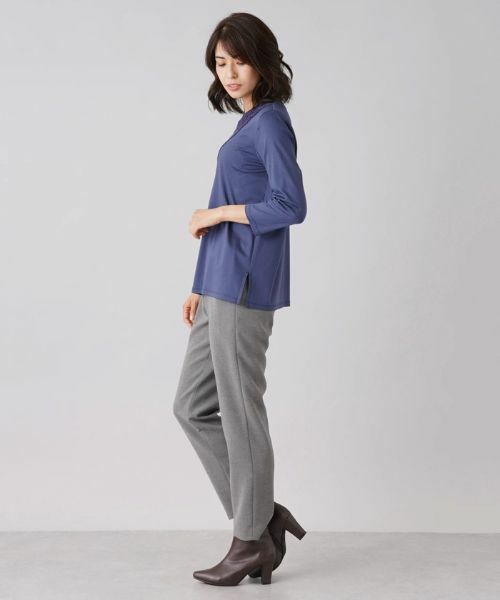 Leilian / レリアン ニット・セーター | 柄編みニット切替プルオーバー | 詳細16