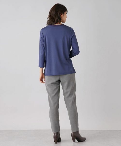 Leilian / レリアン ニット・セーター | 柄編みニット切替プルオーバー | 詳細17