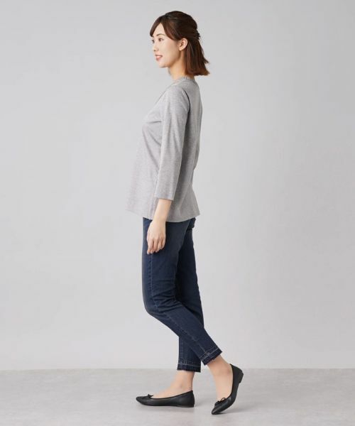 Leilian / レリアン ニット・セーター | 柄編みニット切替プルオーバー | 詳細2