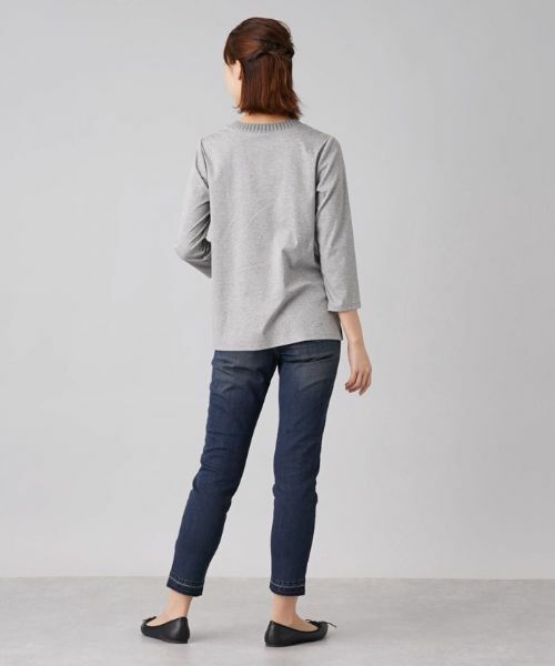 Leilian / レリアン ニット・セーター | 柄編みニット切替プルオーバー | 詳細3